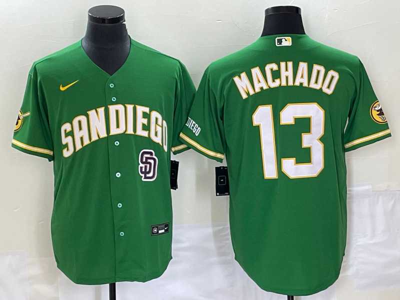 Men's San Diego Padres #13 Manny Machado Green Cool Base Stitched Baseball Jerseys,We sell and wholesale Men's San Diego Padres #13 Manny Machado Green Cool Base Stitched Baseball Jerseys on line form chian!